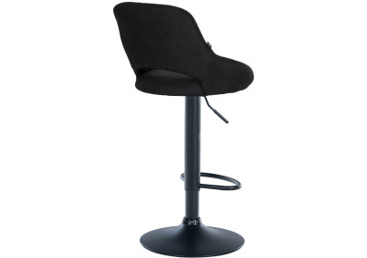 Taburete de bar Milet, tela negra