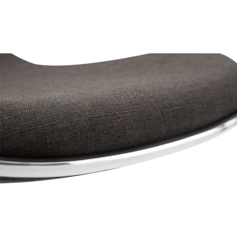 Tabouret de bar Shanghai, tissu blanc/gris foncé