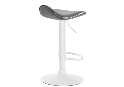 Tabouret de bar Shanghai, tissu, blanc/gris clair
