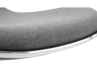 Tabouret de bar Shanghai, tissu, blanc/gris clair