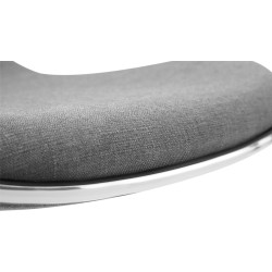 Tabouret de bar Shanghai, tissu blanc gris clair