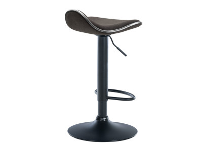 Tabouret de bar Shanghai, tissu noir/gris foncé