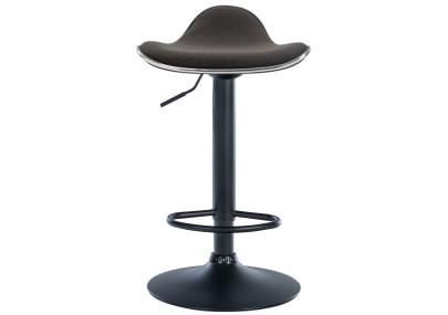 Tabouret de bar Shanghai, tissu noir/gris foncé