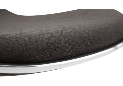 Tabouret de bar Shanghai, tissu noir/gris foncé