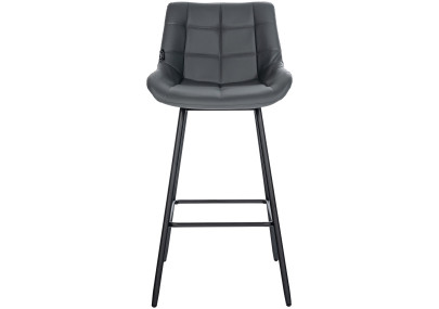 Sgabello da bar Weston, similpelle, grigio