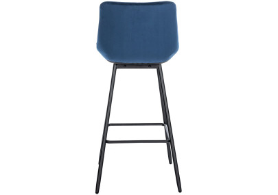 Taburete de bar Weston de terciopelo azul