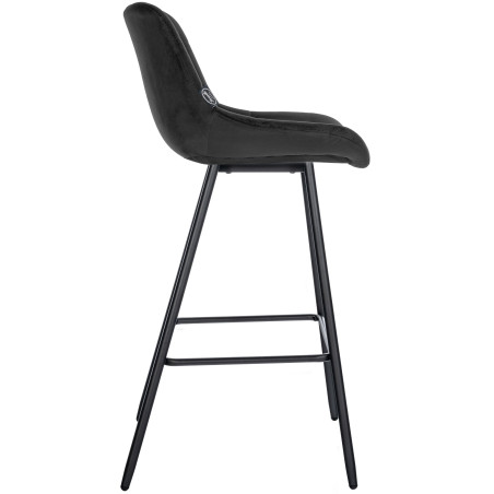 Tabouret de bar Weston en velours noir