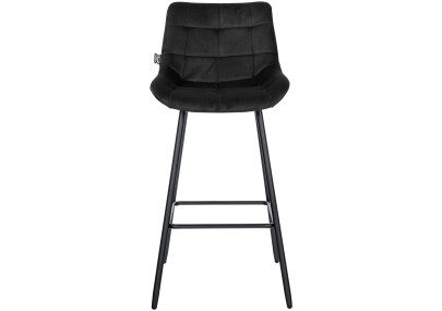 Taburete de bar Weston de terciopelo, negro