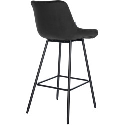 Tabouret de bar Weston en velours noir