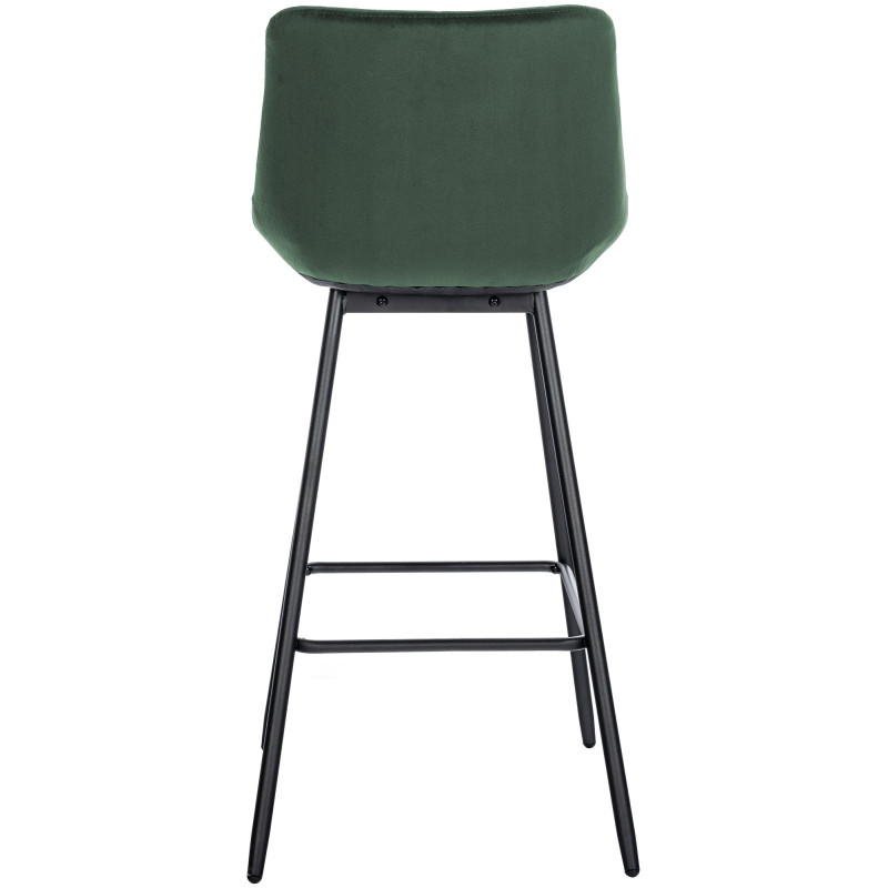 Tabouret de bar Weston en velours vert foncé