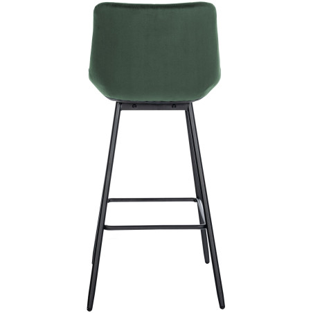 Tabouret de bar Weston en velours vert foncé