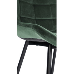 Tabouret de bar Weston en velours, vert foncé