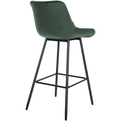 Tabouret de bar Weston en velours vert foncé