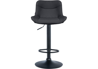 Lot de 2 tabourets de bar Vonore simili cuir noir