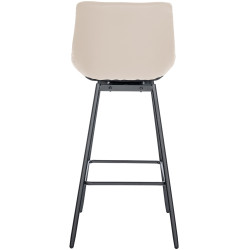 Tabouret de bar pivotant Weston, similicuir, crème