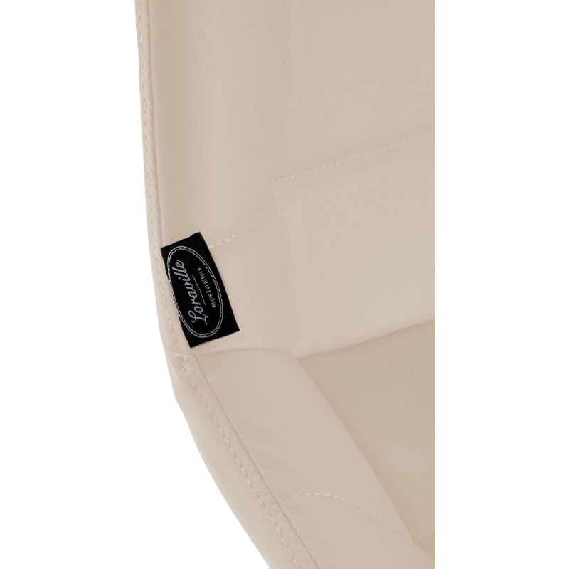 Sgabello da bar girevole Weston, similpelle, crema