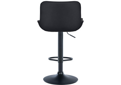 Lot de 2 tabourets de bar Vonore, similicuir, noir