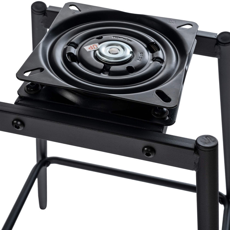 Tabouret de bar pivotant en velours Weston noir