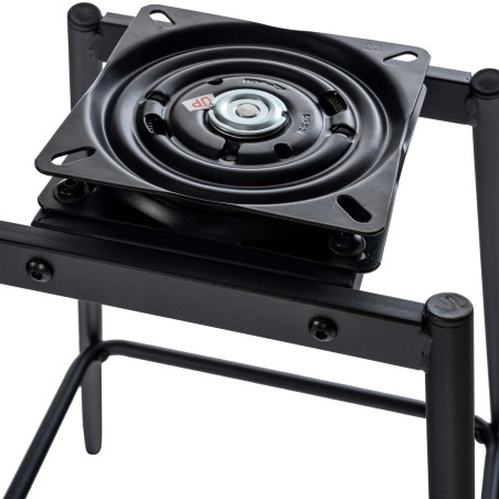 Tabouret de bar pivotant en velours Weston noir