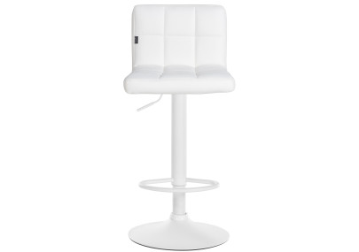 Tabouret de bar Feni, similicuir, blanc