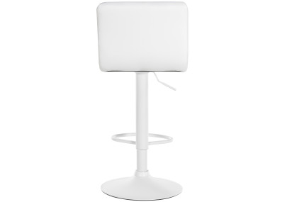 Taburete de bar Feni, imitación de cuero, blanco