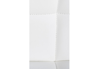 Sgabello da bar Feni, similpelle, bianco