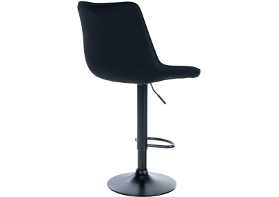 Tabouret de bar Toni, similicuir, noir