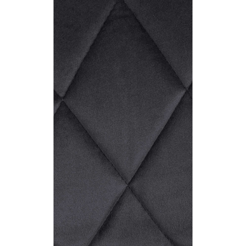 Tabouret de bar Lazio en velours, chromé gris foncé