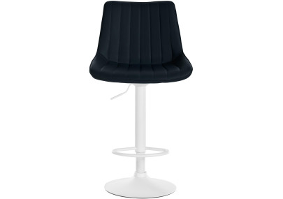 Tabouret de bar Toni, similicuir, blanc/noir