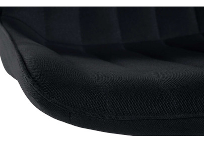 Tabouret de bar Toni, tissu noir