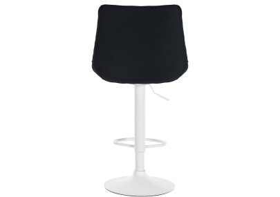 Tabouret de bar Toni, tissu, blanc/noir