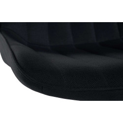 Tabouret de bar Toni, tissu, blanc/noir