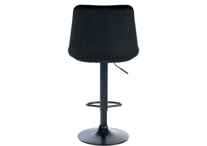 Tabouret de bar Toni en velours noir
