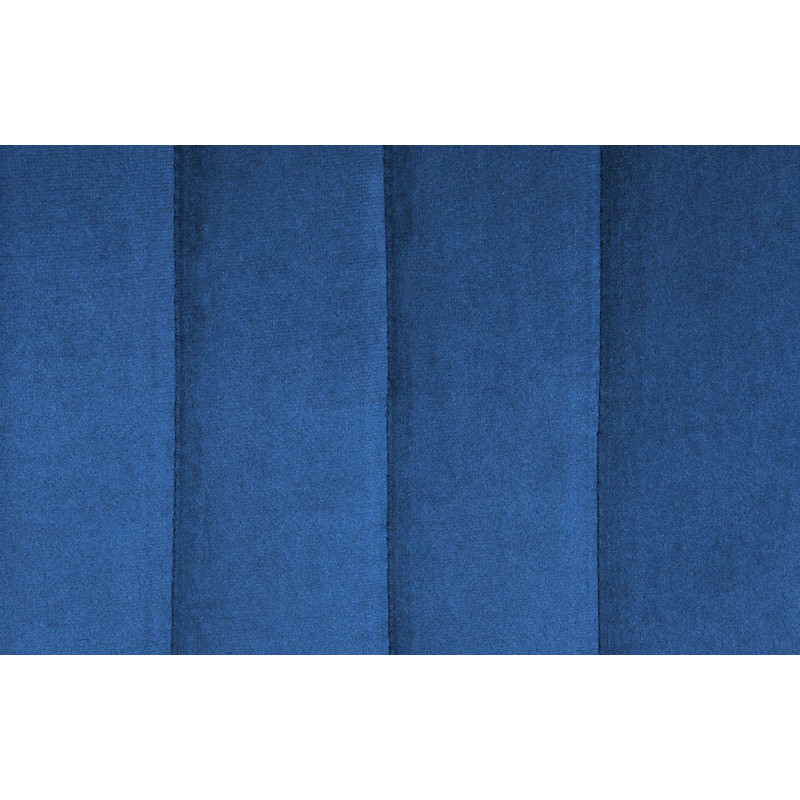 Taburete de bar Toni de terciopelo, blanco/azul