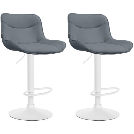 2er Set Barhocker Vonore Kunstleder weiß