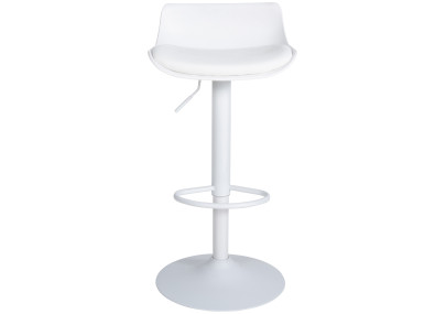 Tabouret de bar Aveiro, similicuir, blanc