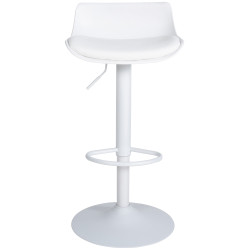 Tabouret de bar Aveiro en similicuir blanc