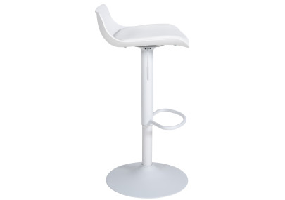 Tabouret de bar Aveiro, similicuir, blanc