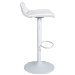 Tabouret de bar Aveiro en similicuir blanc