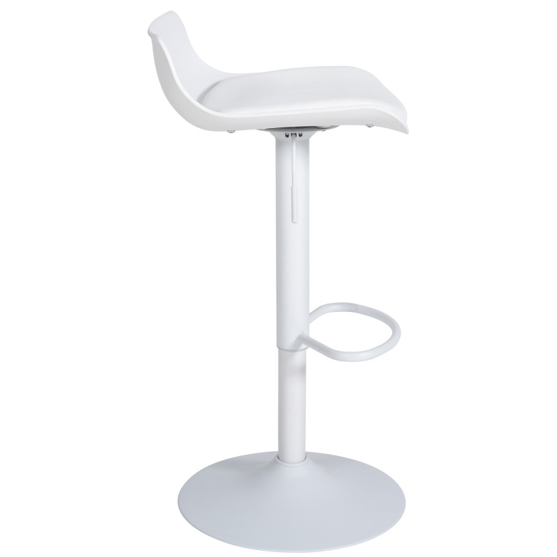Tabouret de bar Aveiro en similicuir blanc