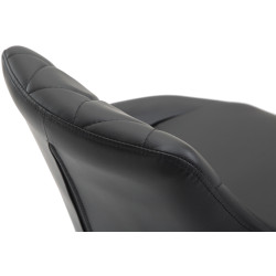 Tabouret de bar Lazio, similicuir noir noir