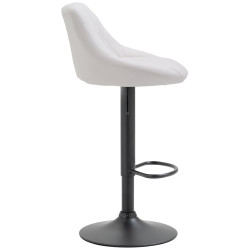 Tabouret de bar Lazio, similicuir noir blanc