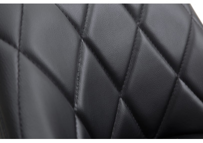 Tabouret de bar Lazio, similicuir, blanc/noir