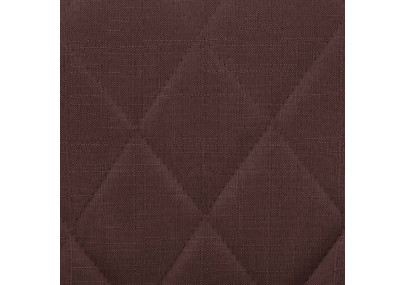 Tabouret de bar Lazio, tissu noir et marron