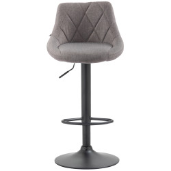 Tabouret de bar Lazio, tissu, noir/gris