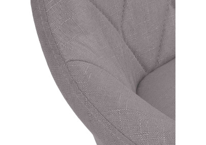 Tabouret de bar Lazio, tissu, noir/gris