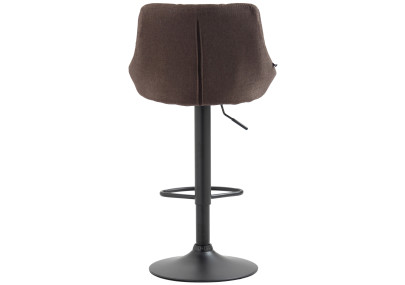 Banqueta de bar Lazio, em tecido, cor preto taupe