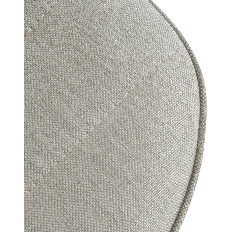 Tabouret de bar Lex, tissu blanc crème