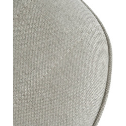 Tabouret de bar Lex, tissu, chrome crème