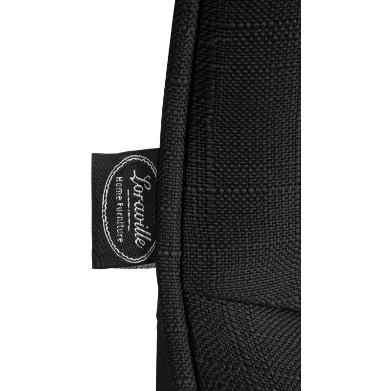 Juego de 2 taburetes de bar Vonore en tela Negro,Cromado